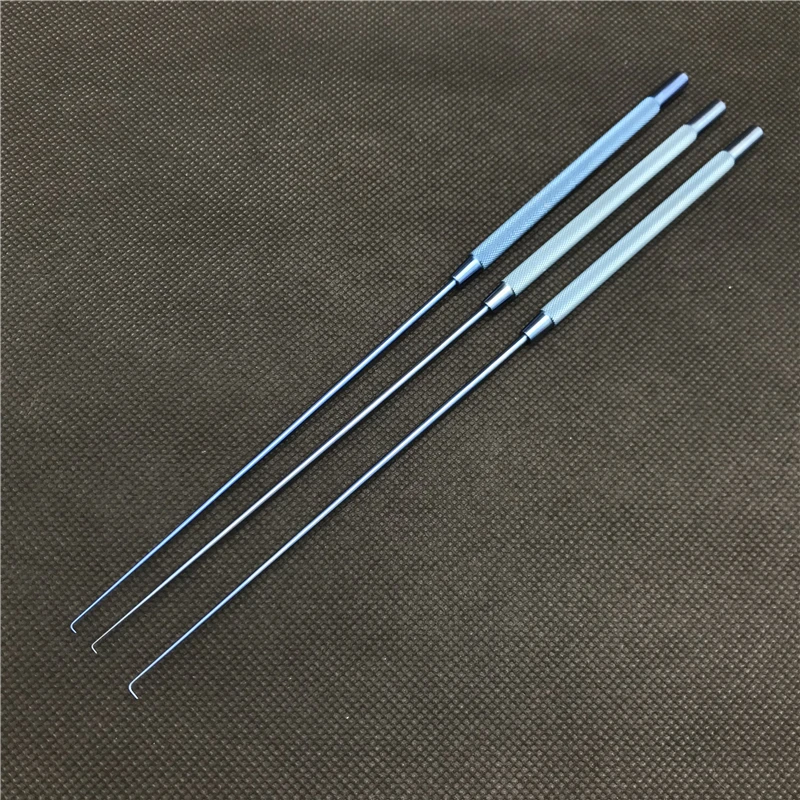 

Titanium Micro Nerve and Vessel Hook with Probe Pointed Angled Krayenblhl