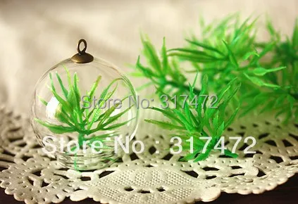 

120pcs Green Grass DIY Decorate/Stuff Glass Cover Dome Vial Pendant Forest Girl Series Jewelry Making(this only sell grass)