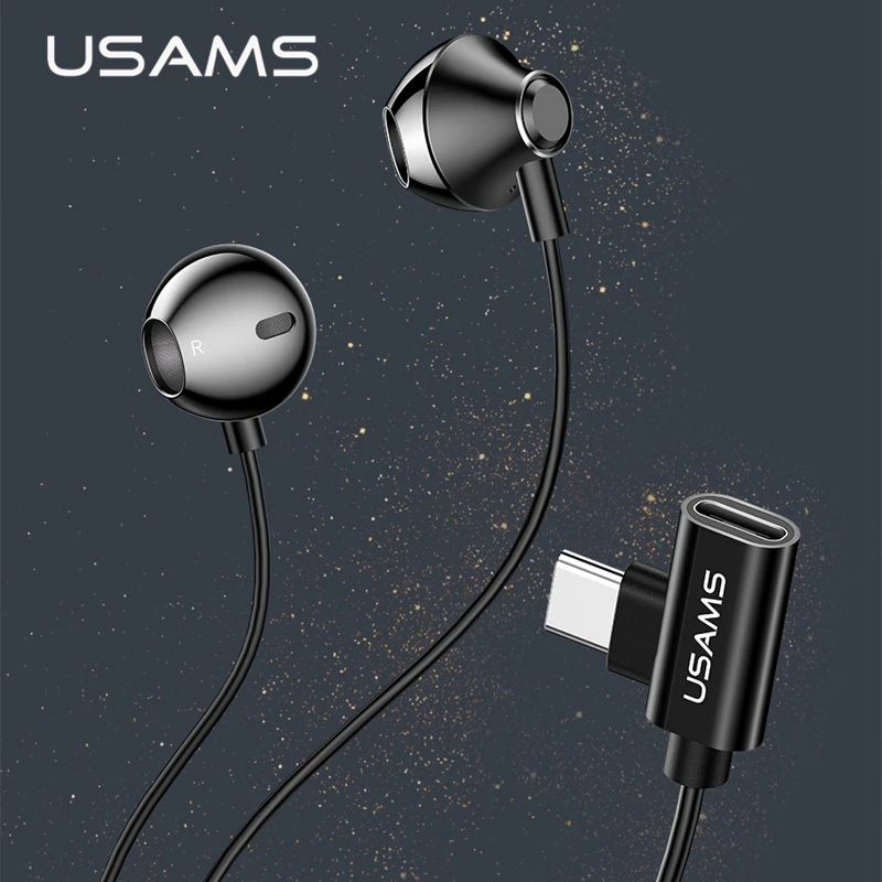 

USAMS For Lightning Earphone Metal Hifi Wired headset with Microphone 4D Stereo inear earphone for iphone X XS 8 7 6 5 charging
