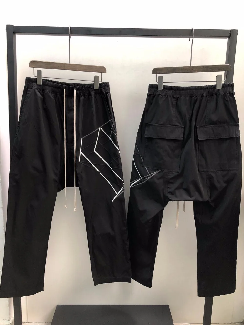 

Owen Seak Men Harem Pants 100% Cotton Gothic Men's Clothing Sweatpants Summer Lightweight Women Solid Loose Pants Size XL