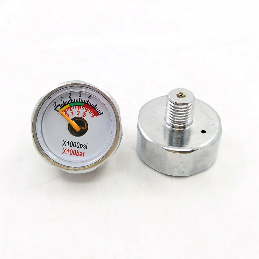 3800psi/250bar 2 шт Двойной диапазон PCP Пейнтбол воздуха манометр Мини микроманометр M8
