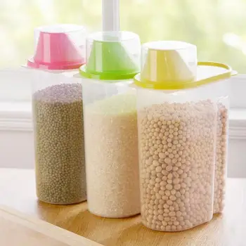 

1PCS Kitchen food classification rice storage box container jar grain dry goods covered sealed tank storage box ZP7131518