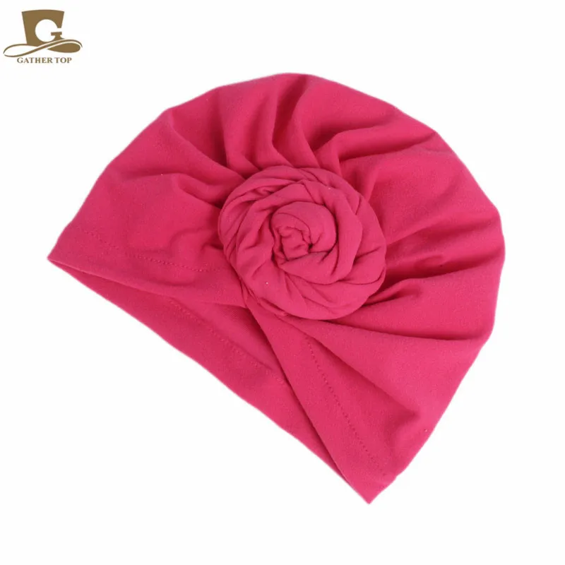 New Women cotton top knotted turban hat bonnet Hijab chemo cap headbands Female Muslim Hat Head Cover Night Cap Hair Accessories - 4