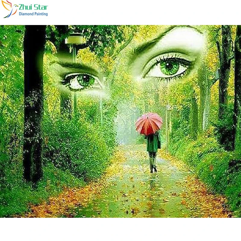 

diamond embroidery Natural Forest girl diamond painting,full diamond mosaic picture of rhinestones cross-stitch christmas art gx