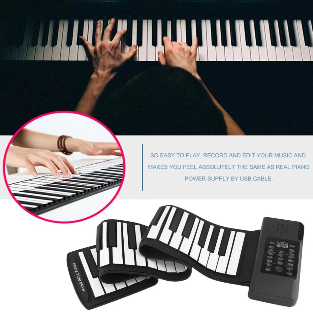 Электронный орган цифровая клавиатура пианино встроенный динамик 61 клавиша 128 тонов электронное пианино водостойкий перезаряжаемый музыкальный Inst