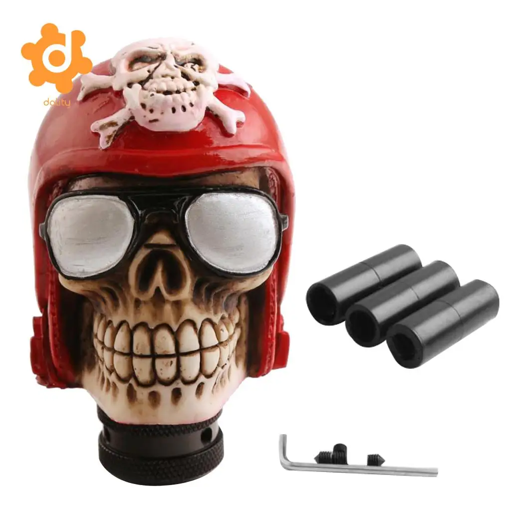 Manual Car Truck Cool Skull Head Gear Stick Shift Lever Shifter Handle Knob