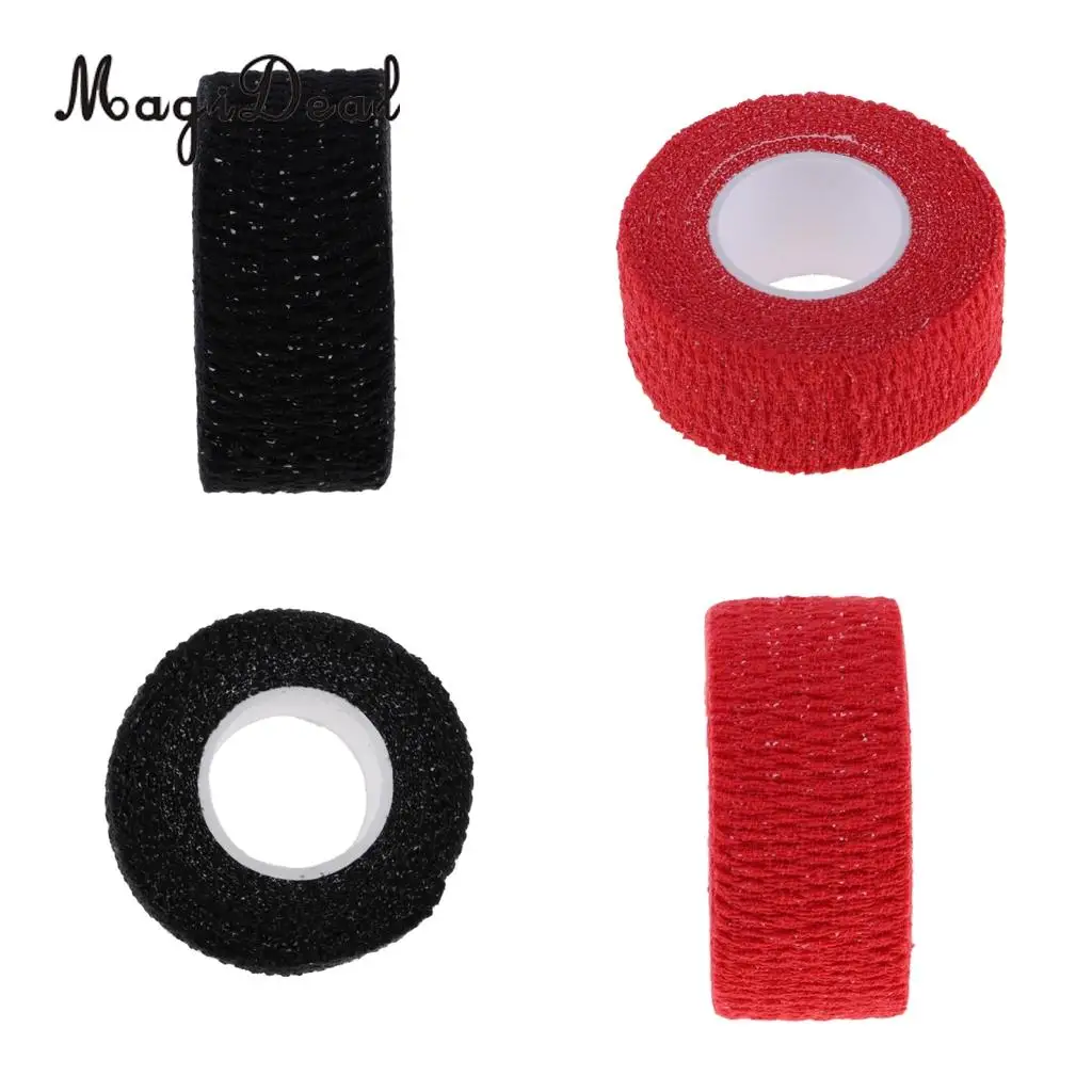 MagiDeal Anti-skid Adhesive Golf Sport Golfer Finger Wrap Grip Compression Tape Red/Black Outdoor Golf Sport Protective Accesso