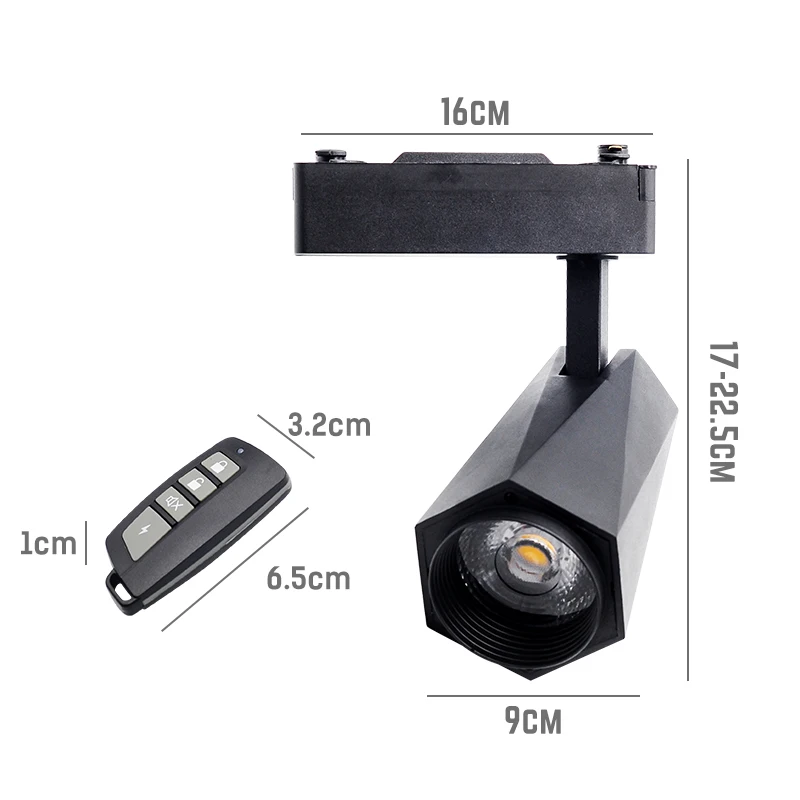 AC85-265V светодиодный Трековый светильник ing регулируемый угол дистанционного управления потолочные светильники 24 Вт магазин одежды трек светильник светодиодный магазин светильник s - Испускаемый цвет: Warm White