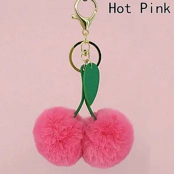 

Charms Bag 11 Color Charms Rabbit Fur Cute Cherry Ball Women Bag Ball Fruit Bag Bag Charms Parts & Accessories