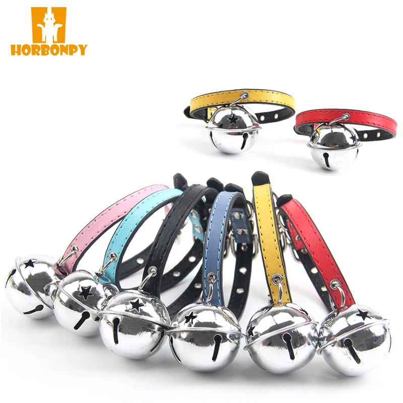 

HORBONPY Easy Wear Nylon Small Dog Cat Collar With Bell Safety Adjustable Necklaces Collars Pet Accessories collar supplies