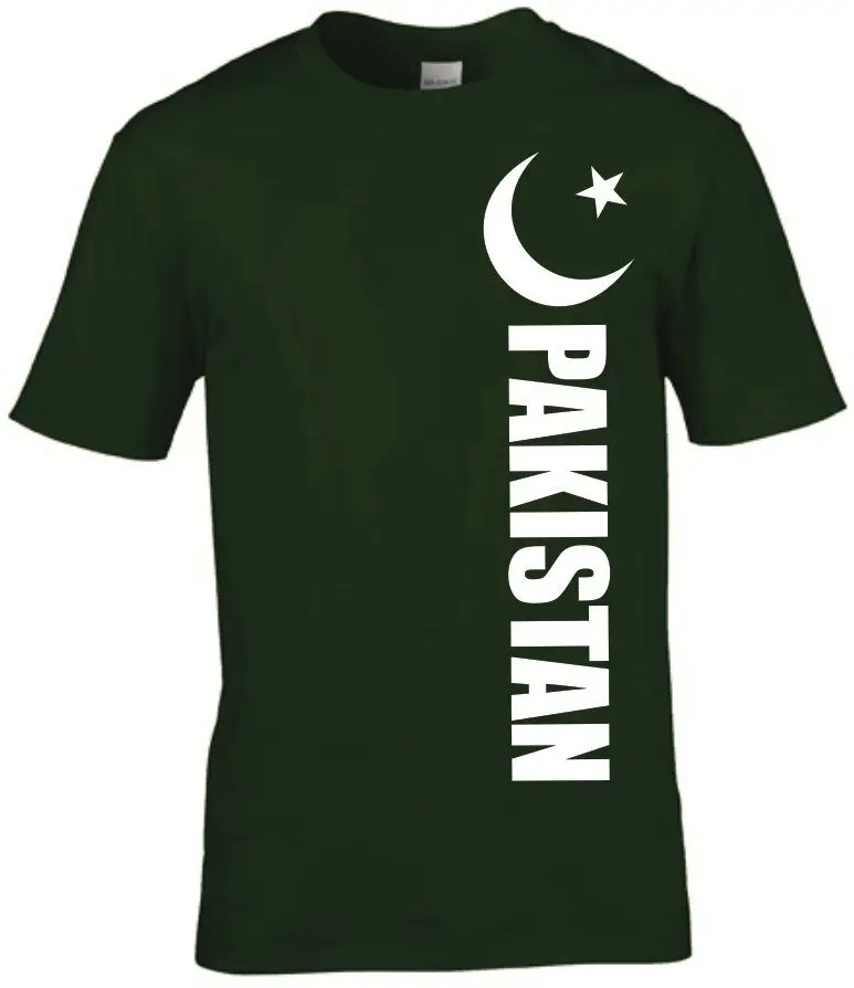 مخصص باكستان T قميص-الكريكيت مروحة الاستقلال يوم الاحتفال باك أحدث 2019 الرجال الأزياء س الرقبة رجال العلامة التجارية المحملة القمصان