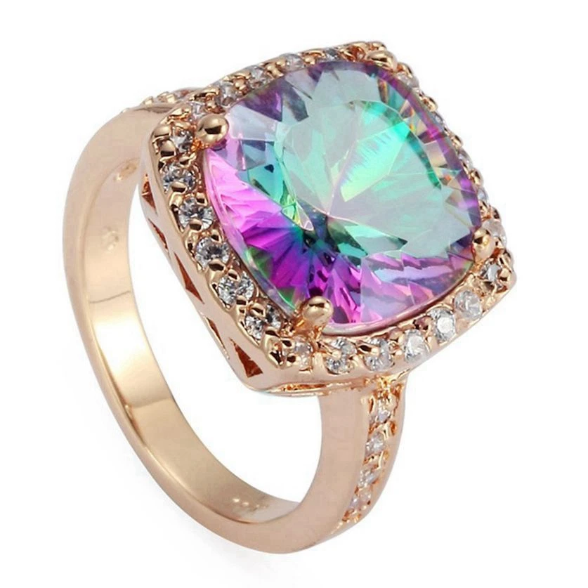 

SHUNXUNZE engagement fashion rings for women 2019 Dark blue Pink Rainbow Cubic Zirconia career Silver Plated R488 R555 R620 R729