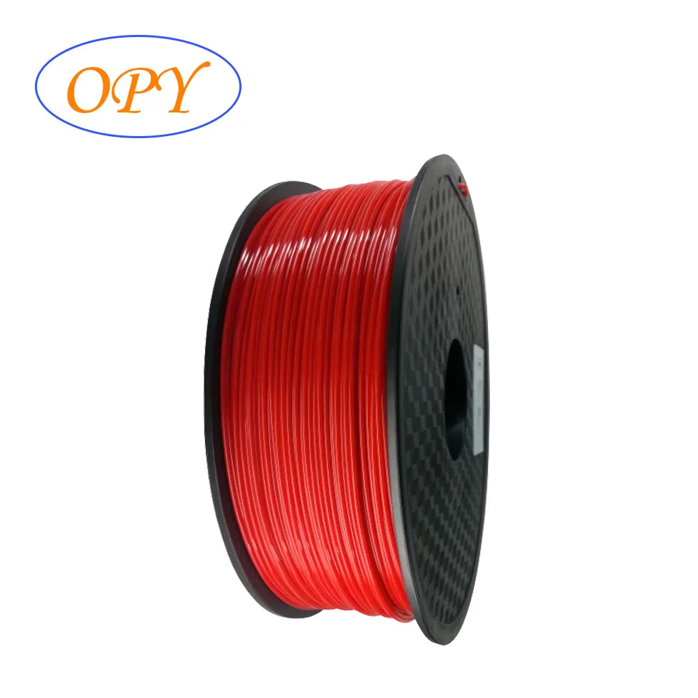 Лампа накаливания Petg 1,75 мм 1 кг 3D 1,75 прозрачный Пластик для ручки высокой печати фотополимерные принтера Diy чайник - Color: PETG Red
