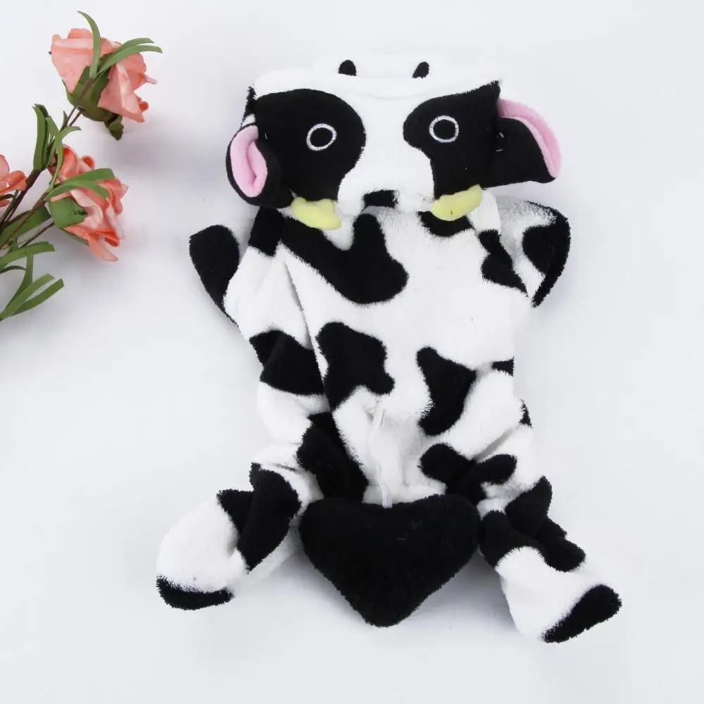 Cow Fleece Costume Jumpsuit Coat Hoo Clothes For Pet Puppy Dog Coat Hoo Clothes For Pet Puppy Dog