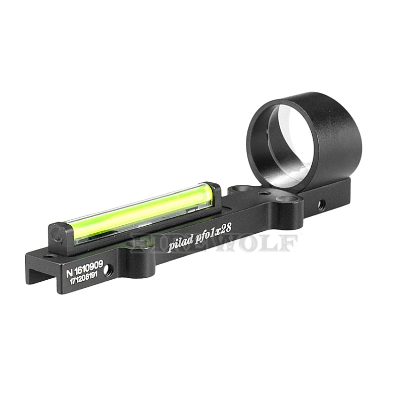 Funciona sem Bateria Vermelho Verde Fibra Dot Sight 1x28 Colimador Vista Ajuste Espingardas Rib Trilho Vent Parafuso Montagem - Red 11 Lunetas Riflescopes