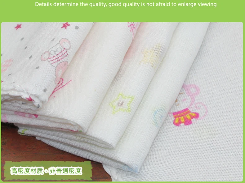 10PCS Baby Feeding Towel Teddy Bear Bunny Dot Chart Printed Children Small Handkerchief Gauze s Nursing YYT308