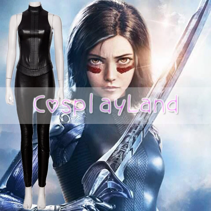 Disfraz de Cosplay de película Alita Battle Angel Alita de piel sintética,  traje negro Sexy para mujeres y niñas, pantalones superiores, disfraces de  Carnaval - AliExpress Novedad y uso especial