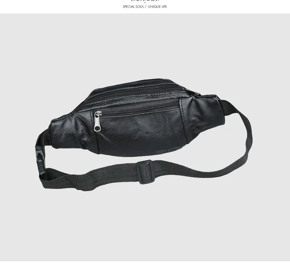 CARANFIER, 5 шт., брендовая модная мужская сумка на пояс из натуральной кожи, мужская сумка-Органайзер для путешествий, поясная сумка, сумка для мобильного телефона