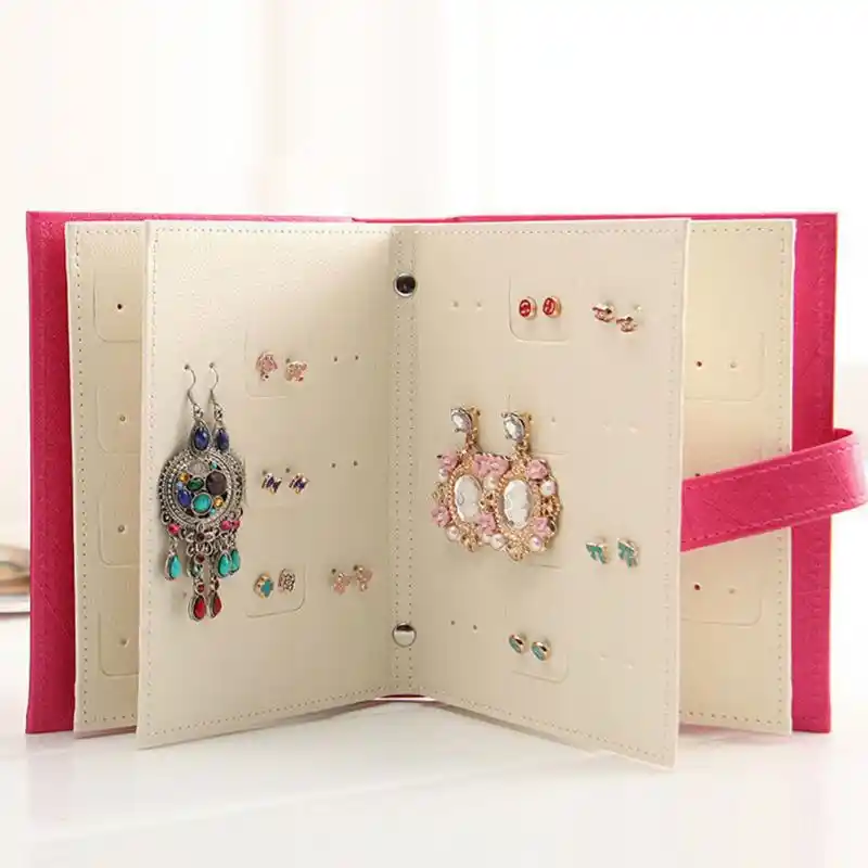 Detail Feedback Questions About Jewelry Storage Book Stud Earrings Jewelry Storage Book Stud Earrings Collection Pattern Portable Display Creative Organizer Box