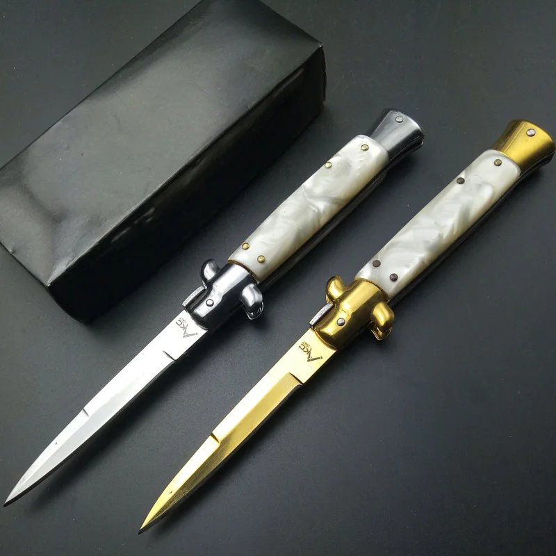 Красивые итальянские карманные ножи с ручкой из peucine, итальянские стальные ножи на шпильках, титановые ножи для выживания на природе, походные ножи