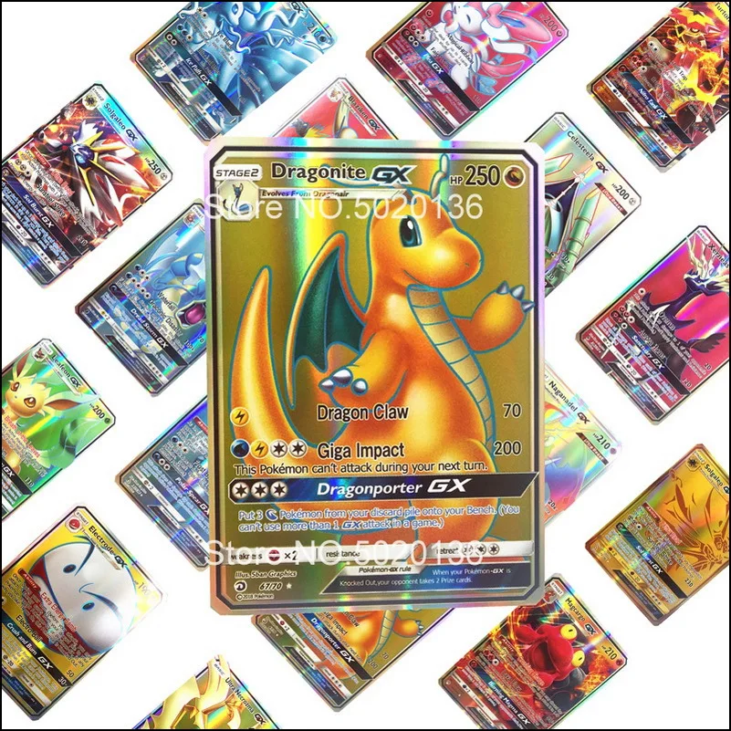 100/200/324 шт EX GX усилительный насос Мега Покет игры pokemones карты торговые карты игра коллекция карт английская версия битвы Carte детские игрушки