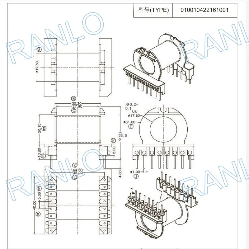 ER4220 EC42 рамка трансформатора TDK тдг ферритовый сердечник PC40 трансформаторная катушка мягкий магнитный сердечник