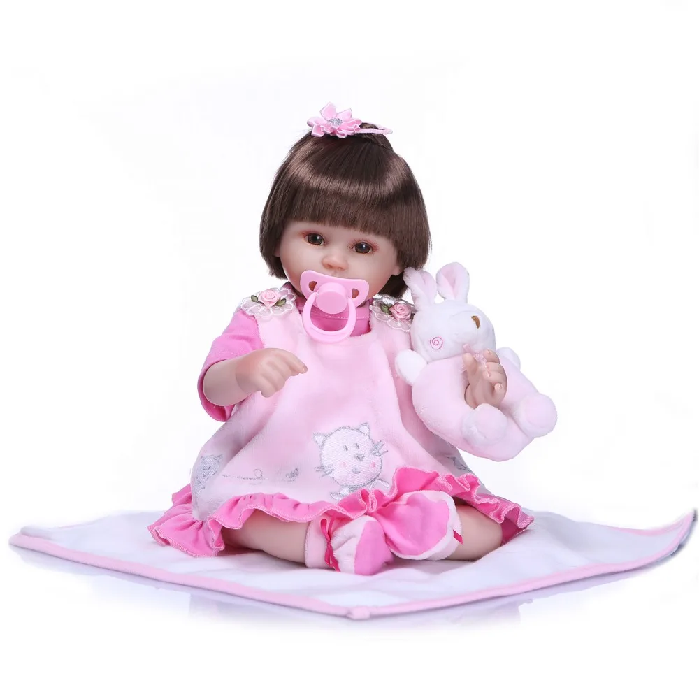 NPK 40 см Новый для ручной работы Силиконовая Винил очаровательны Lifelike малыша мягкие игрушки для детей Детские живая кукла для Bebes Reborn Brinquedo