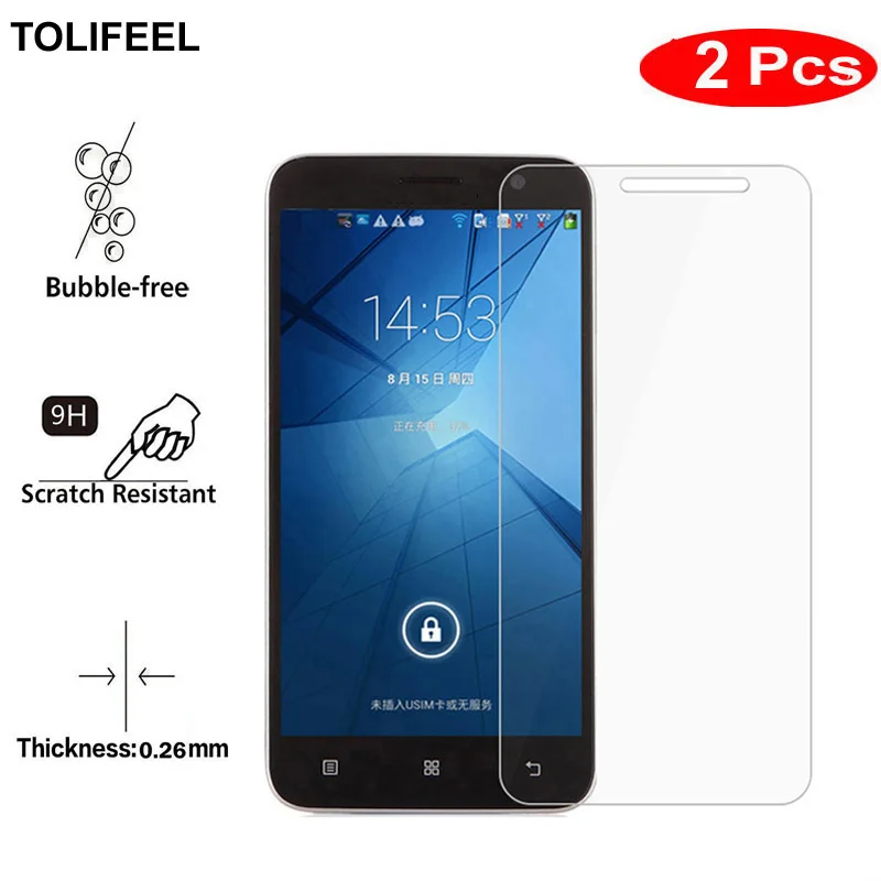 2 шт. tolifeel закаленное Стекло для lenovo A5000 Экран защитная пленка 9 H 2.5D прозрачная