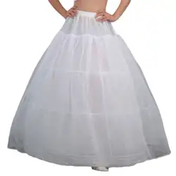 Женские свадебные 3 Обручи Макси-Длина юбка эластичный пояс на завязках мульти-Слои бальное платье свадебное платье суеты, кринолиновый