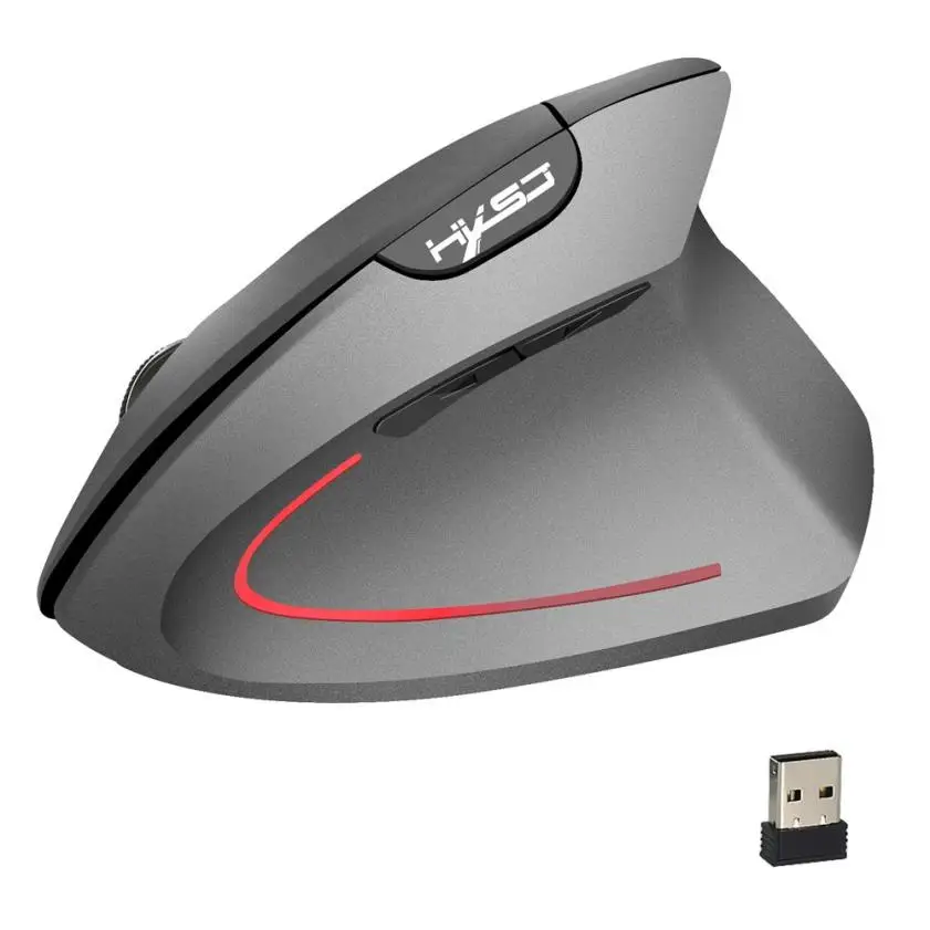 

EC2 MOSUNX Fashion Gaming Mouse Wireless Mouse 2.4GHz Game Ergonomic Design Vertical Mouse 2400DPI USB Mice Jun6