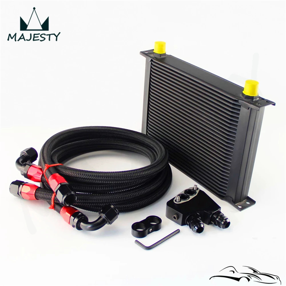 28 Row Engine Oil Cooler Kit + Sandwich Plate For BILLET LS1 LS2 LS3 LSX VE HSV |