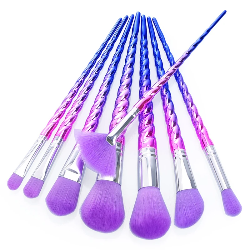 

New 1Set/8Pcs Beautiful Colorful Cosmetic Eyebrow Eye Shadow Brushes Makeup Brush Sets Tools
