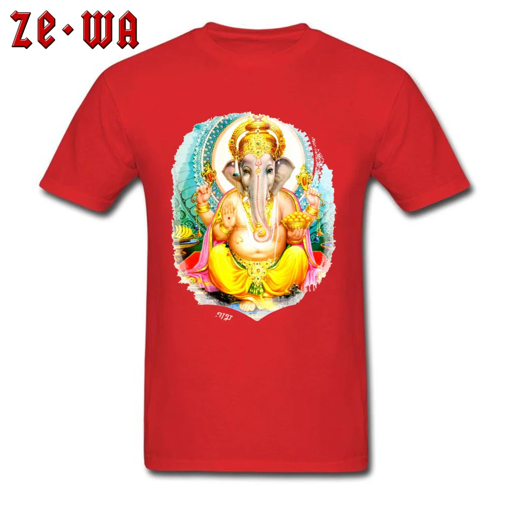 Group Tops & Tees Summer/Fall Fashion O-Neck Cotton Fabric T Shirts Men's Top T-shirts ganesha parvati shiva hinduism201897Y ganesha parvati shiva hinduism201897Y red