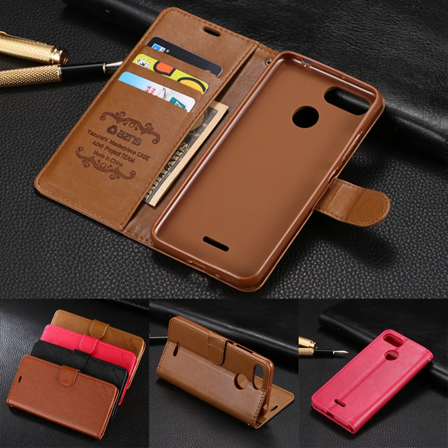 

AZNS For Xiaomi Redmi 6 Case Book Flip Leather Stand Phone Cases Cover bags For Redmi 6 Cover Case