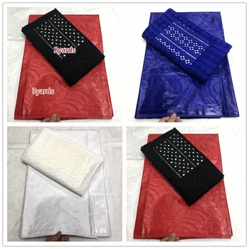 

Bazin Brode Fabric Swiss voile lace in Switzerland African High quality 3+2Yards Bazin Riche Brocade Fabric For Lady LY30