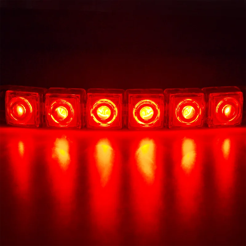 1X6/9/10/12 светодиодный COB DRL Противотуманные Автомобильная Противо-Туманная светильник AC/DC 12V гибкие регулировки Водонепроницаемый лампа Черная высокая яркость стайлинга автомобилей Светодиодный - Цвет: Red