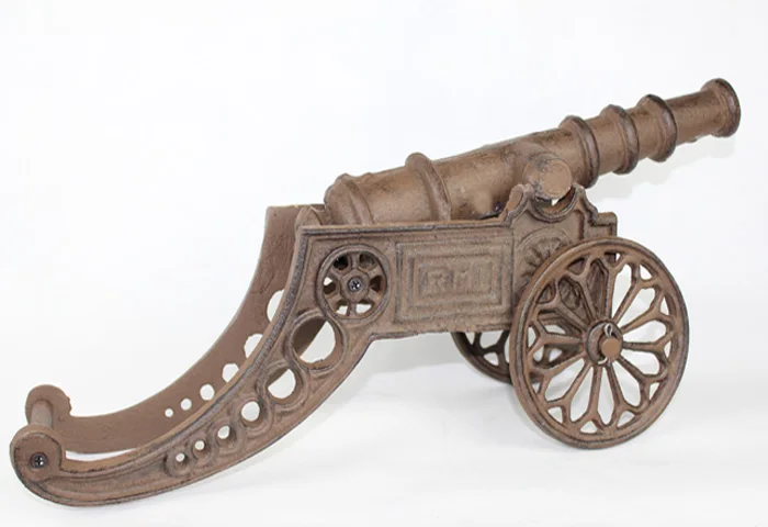 Replica Rustic Cast Iron Cannon Statuette Miniature Figurine Antique Model Retro Home Bar Pub Club Table Decorative Crafts Brown Replica Rustic Cast Iron Cannon Statuette Miniature Figurine Antique Model Retro Home Bar Pub Club Table Decorative Crafts Brown