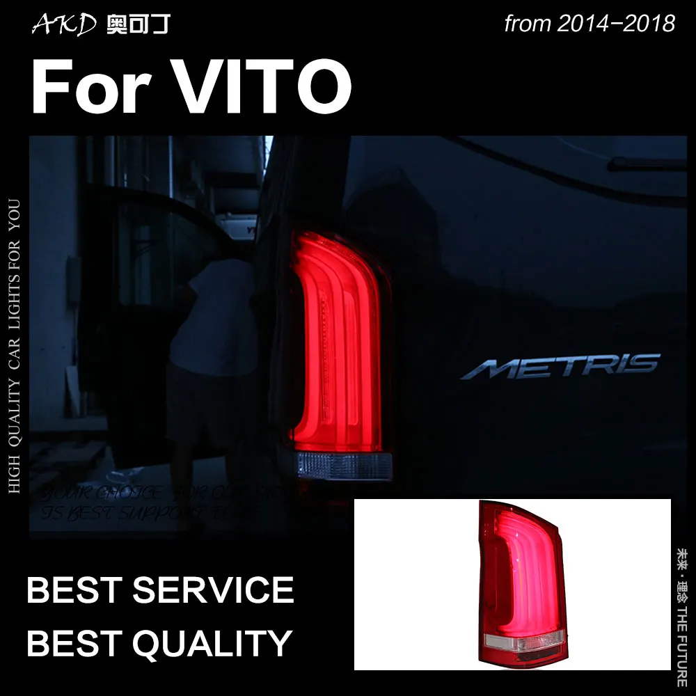 

AKD Car Styling for Vito Tail Lights 2014-2018 New Vito LED Tail Lamp LED DRL Turn Dynamic Signal Brake Reverse auto Accessories