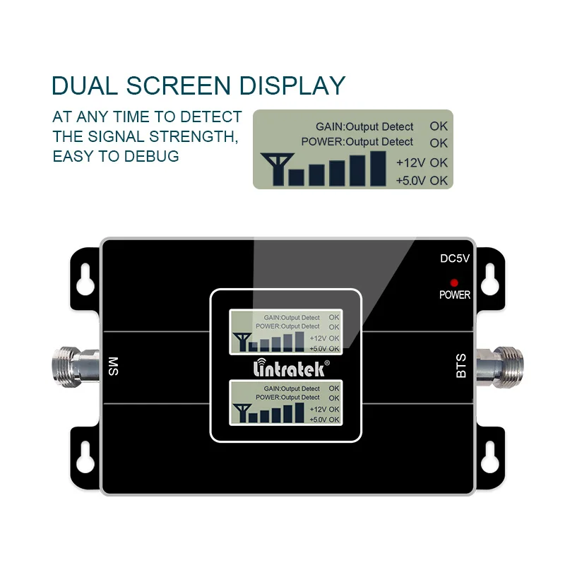  Lintratek 4G LTE 1800 Signal Repeater GSM 900 Mobile Phone Booster 2G 4G 65dB Dual Band Signal Boos