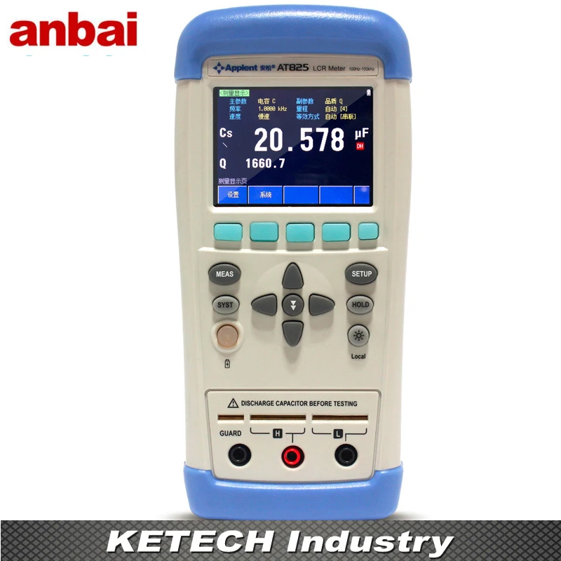 

Digital Portable Hi-Accuracy LCR Meter ESR Tester TFT LCD Touch Screen USB AC100-240V AT825