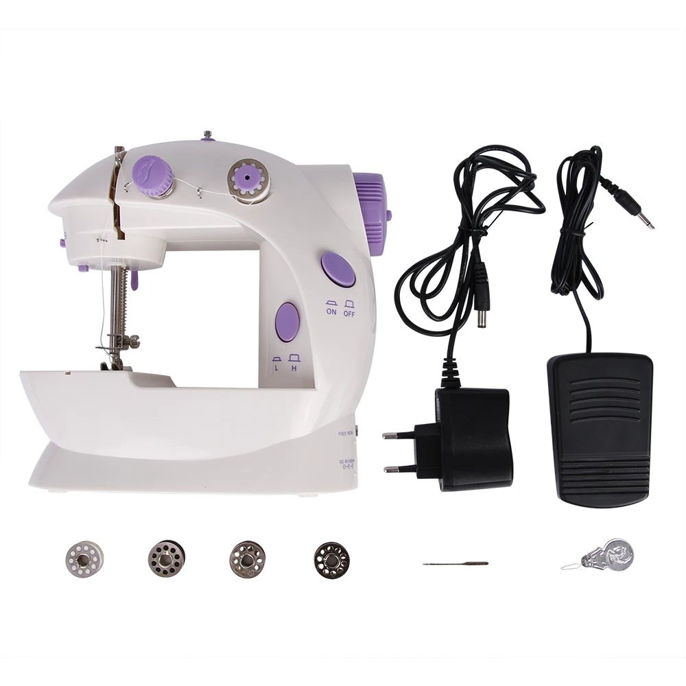 

Professional Mini Household Electric Sewing Machine Dual Speed Double Thread Multifunction Tailoring Mains Battery Powered