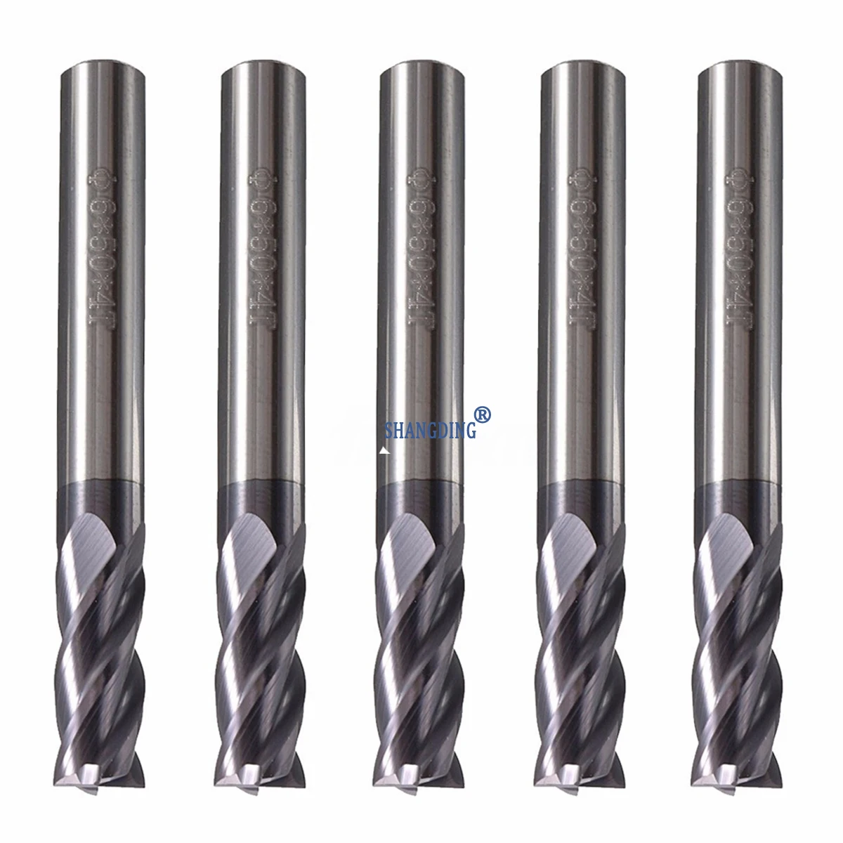 5pcs New 4 Flute End Mill Set Tungsten Carbide CNC Milling Cutter 6x50mm For Milling Tools
