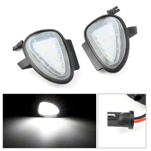 2 pieces White Under LED Side Mirror Puddle Light Lamp 12V For Volkswagen VW Golf 6 GTi MK6 6 MKVI 2010 2011 2012 2013 2014 2 x turn signal lights under side mirror puddle 6 led lights for vw gti golf mk6 6 mkvi 2010 2014