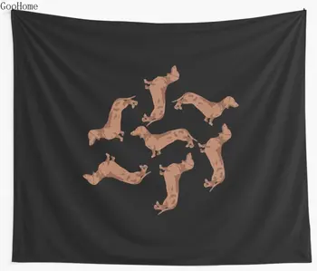 

Flippin Brown Dachshunds Wall Tapestry Cover Beach Towel Throw Blanket Picnic Yoga Mat Home Decoration