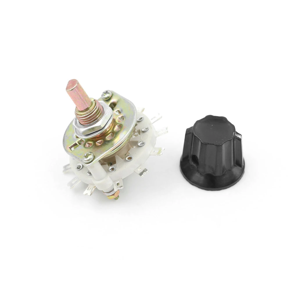 1PC Plastic Knob 2P5T 2 Poles 5 Position Band Channel Rotary Switch Rotary Switch High Quality Wholesale