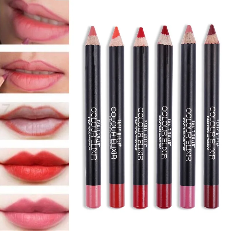 

2017 NEW Functional Eyebrow Eye Lip Makeup Waterproof Colorful Cosmetic Lipliner Pen Multicolor Party Queen Lip Liner Pencil D2