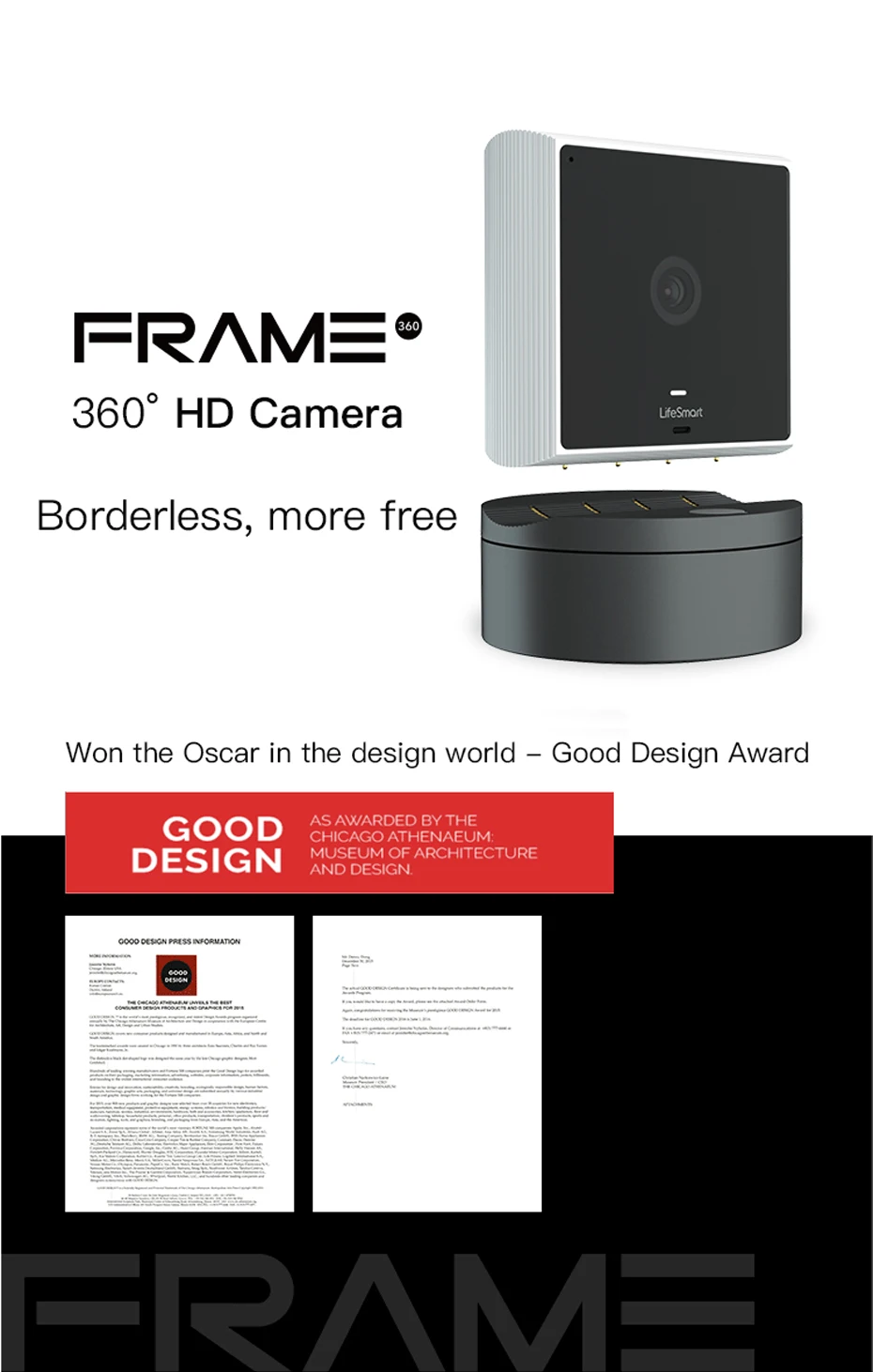 Lifesmart Frame Camera 1080P Detachable Wireless IP Camera 360 Angle Webcam Smart Camera WiFi Pan-tilt Night Vision WiFi Camera (1)