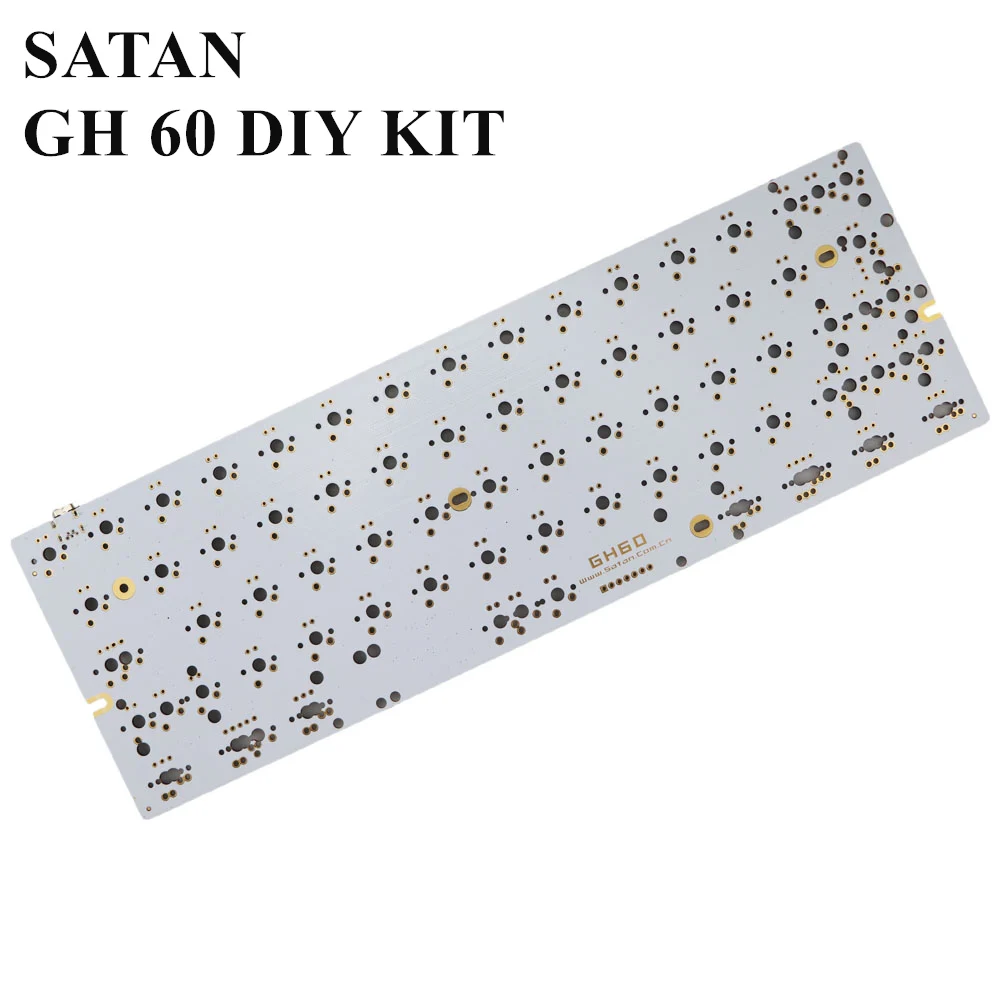 

Satan GH60 PCB White Board LED DIY Mechanical Keyboard porker2 hhkb pure with Diode Resistance gh60 plate keycaps kit