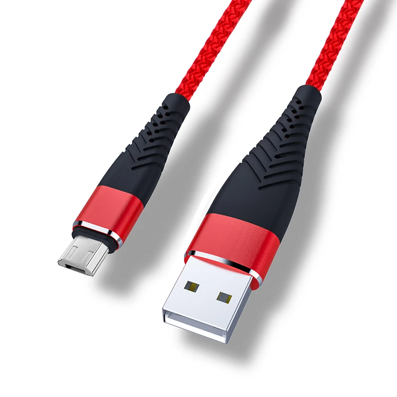 20 см 1m 2m 3M USB кабель для передачи данных Кабель зарядного устройства микро-usb для samsung S7 S6 A3 A5 A7 J5 J7 Xiaomi Redmi Note 5 Android Быстрая зарядка длинный провод - Цвет: Красный