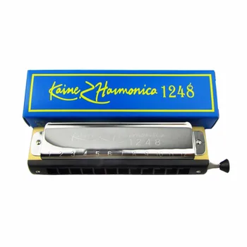 

NEW 12 Hole 48 Tone Chromatic Harmonica Chromatic Chrome Key of C Harmonica Mouth Organ Kaine. Z
